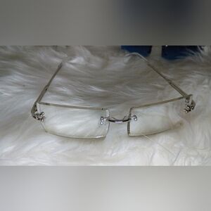 SilverRimless Clear Glasses Unisex